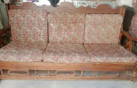 pure wooden 3+1+1 seater