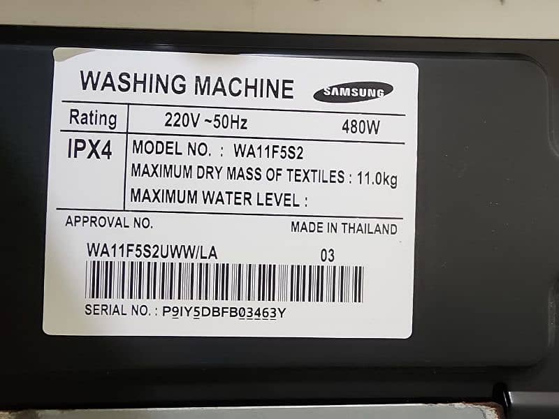 samsung automatic washing machine contect # 03024131861 6