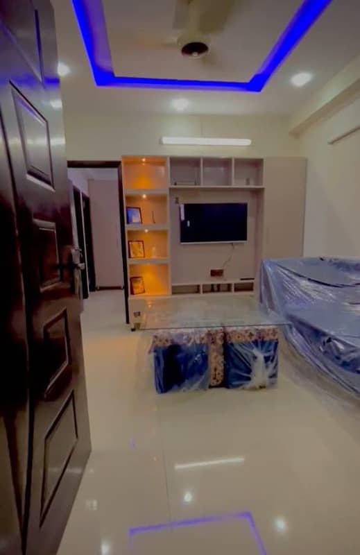 One bed luxury furnished apartment available for rent in gulberg greens islamabad. 8