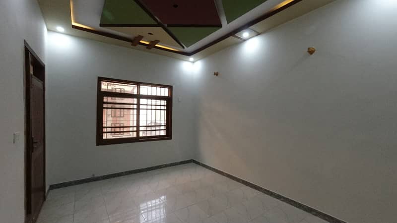 Independent Double Storey Brand new 120 yds stunning bungalow available for rent. Ground floor: 2 bedrooms, drawing room, lounge, American kitchen, tiled flooring. 7