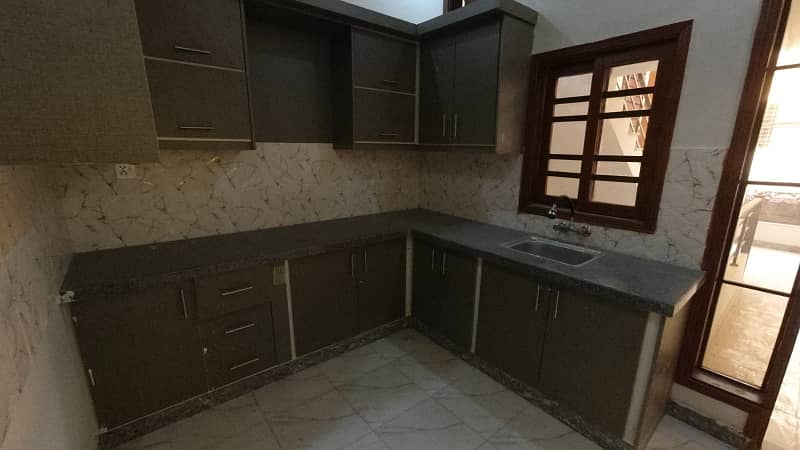 Independent Double Storey Brand new 120 yds stunning bungalow available for rent. Ground floor: 2 bedrooms, drawing room, lounge, American kitchen, tiled flooring. 15