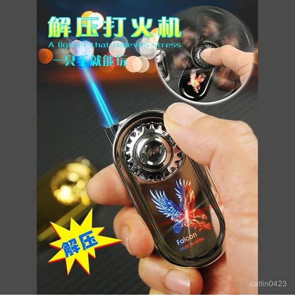 Refillable Fancy Spinner Light Lighter 4