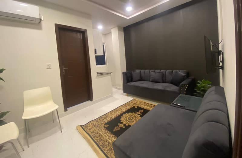 One bed luxury furnished apartment available for rent in gulberg greens islamabad. 4