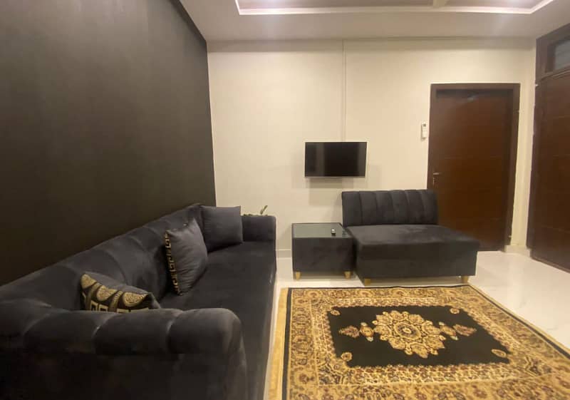 One bed luxury furnished apartment available for rent in gulberg greens islamabad. 7