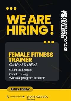 fitness trainer/receptionist