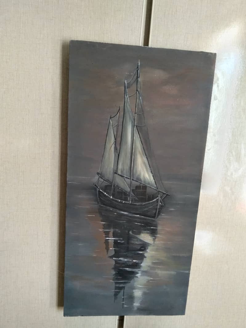 Sailing boat painting 0