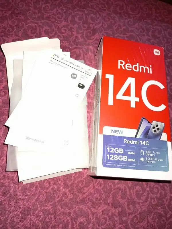 redmi 14c 6/128 box and full accessories 2