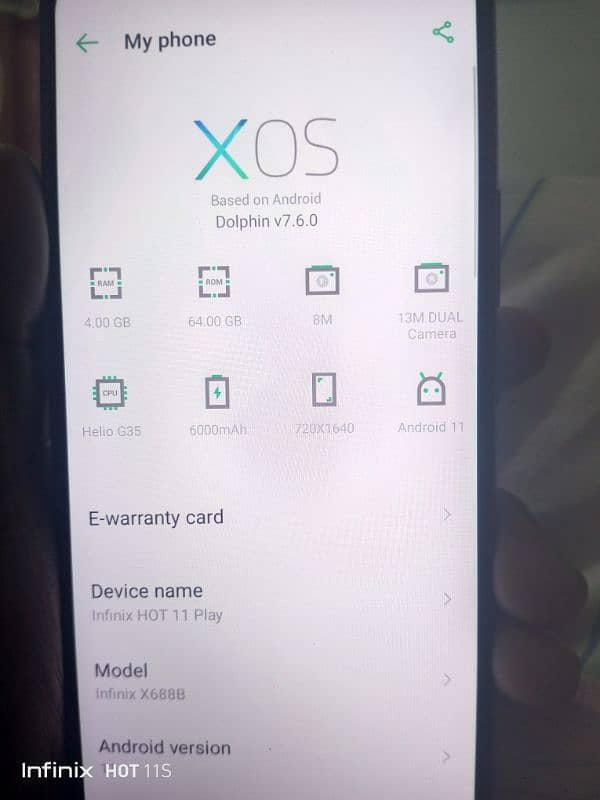 infinix hot 11 play 4  64 0