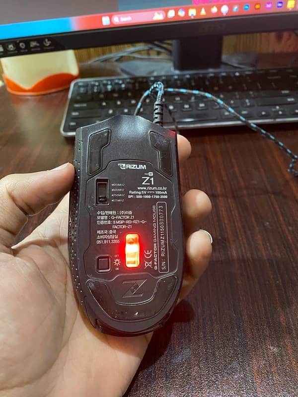 Branded Original RIZUM G-Factor Z1 Gaming Mouse RGB Made in Korea 5