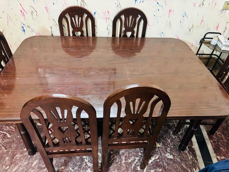 Family Dining Table Wooden (TALI) Fully polished Furniture 0