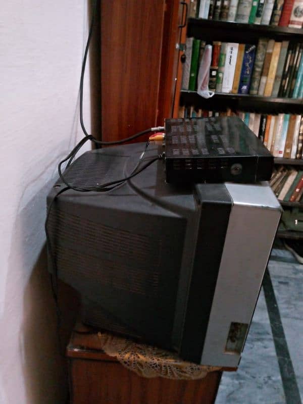 Television and dish 2