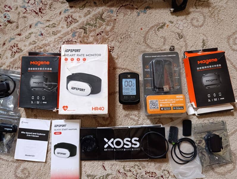 Cycling Smart Accessories Bundle, Computer/Heart rate/Cadence/Aerobars 2