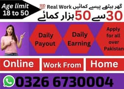 Edit ad Online Part time/full time/home job/Assignments/Typing/Data en