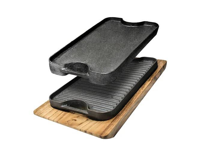 RTRGG13 Reversible Grill Griddle 13 in x 7.5 in, Cast Iron Krucible Ki 2