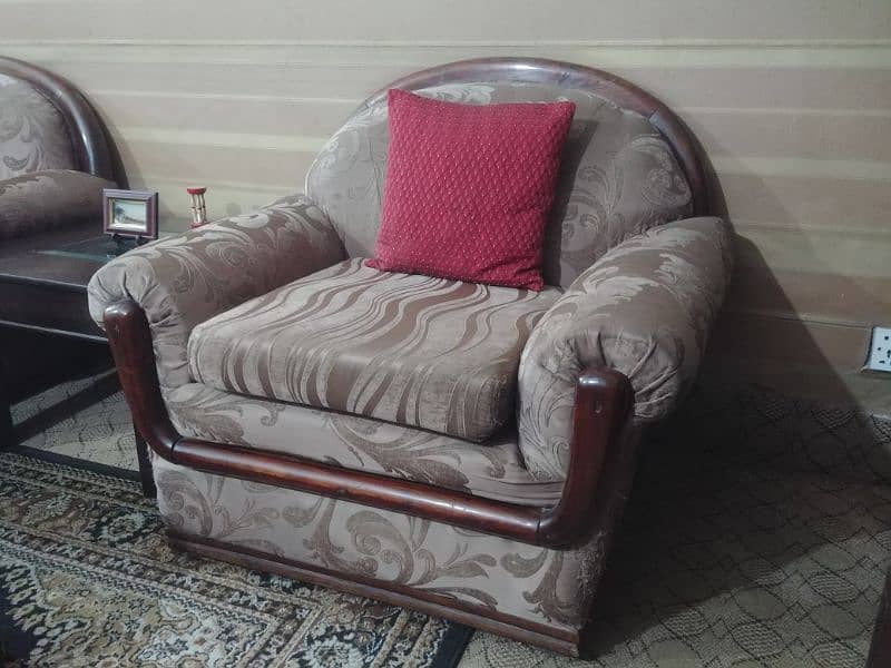 Shesham wood sofa set 5 seater for sale 2