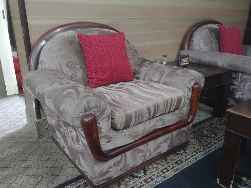 Shesham wood sofa set 5 seater for sale 3