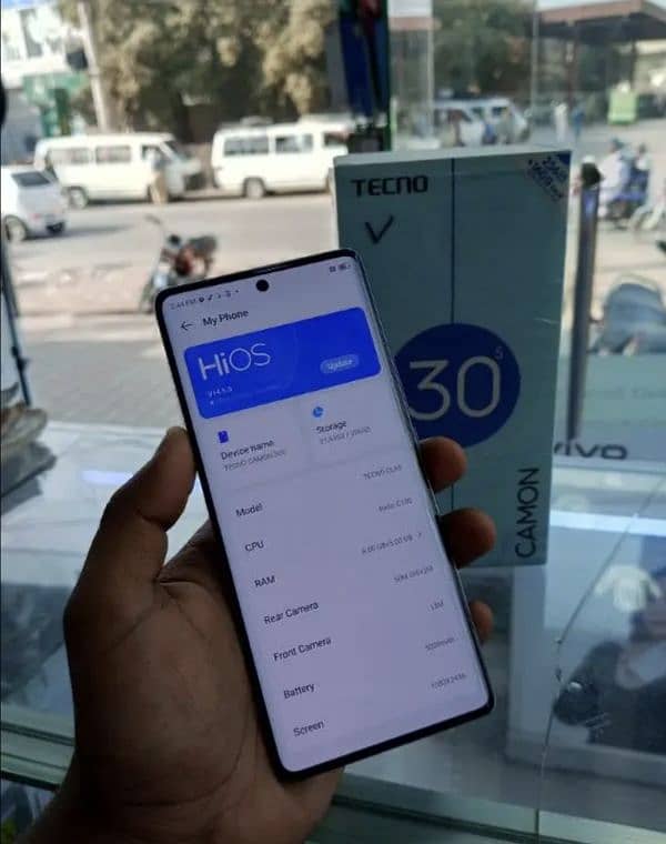 Tecno camon 30s full box brand new mobile abi sale krna h 0