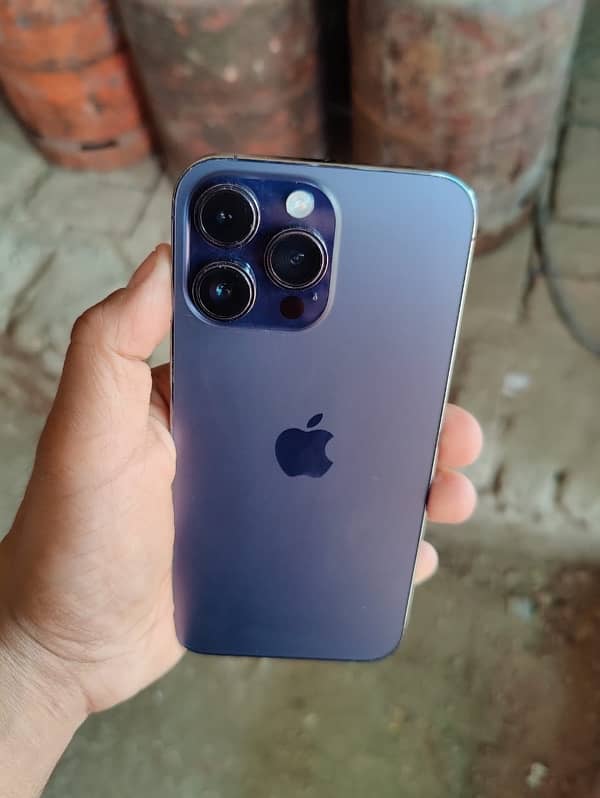 Iphone 14 pro max purple 128 gb pta approved both 2