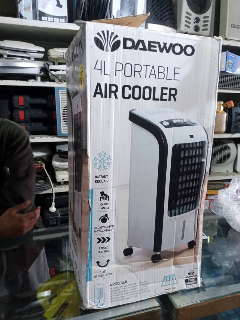 Original Daewoo brand 4L portable Air Cooler  Instant cool Air 5