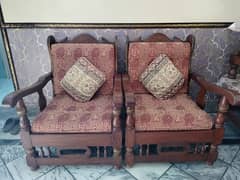 sofa set in wood