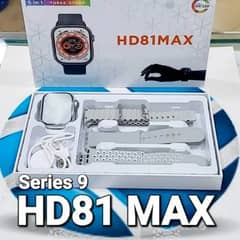 Super Amoled HD81Max Smart Watch With 3 Straps