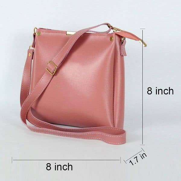 Girls Rexin plain handbag 7