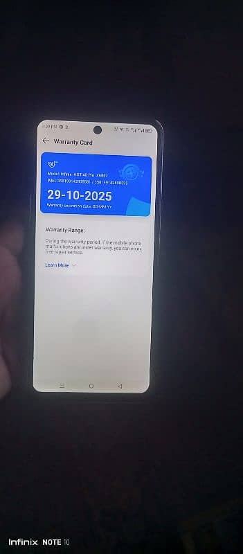 Infinix hot 40 pro 8 months warranty 4