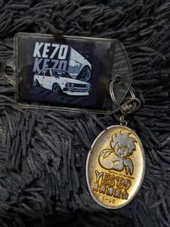 Jdm 1989 Yokohama Metal keychain with ke70 customized keyring