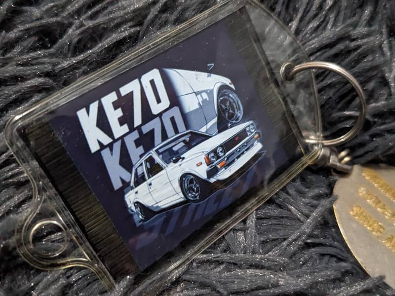 Jdm 1989 Yokohama Metal keychain with ke70 customized keyring 3