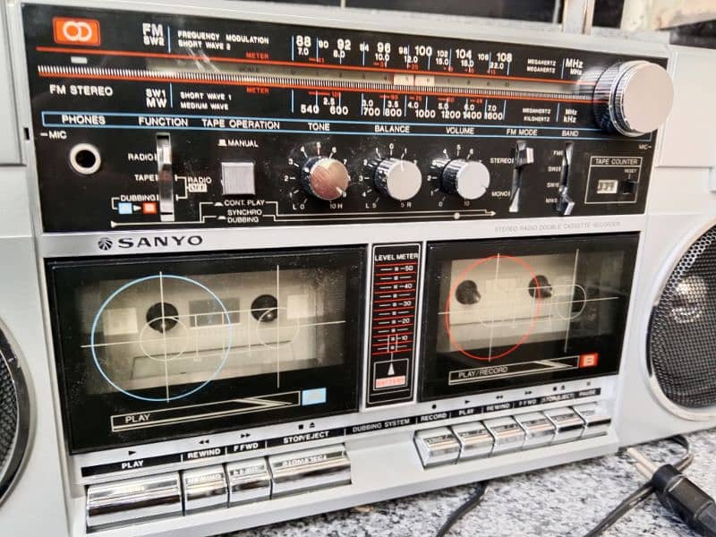 Sanyo Stereo Radio Double Cassate Recorder M-W2K Made in Japan 0