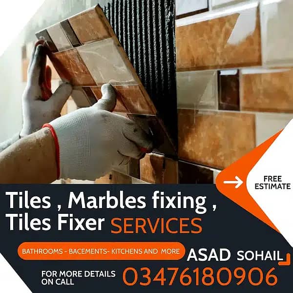 Tiles , Marbles fixing , Tiles Fixer /Granite Marbleٹائل اور ماربل فک 0