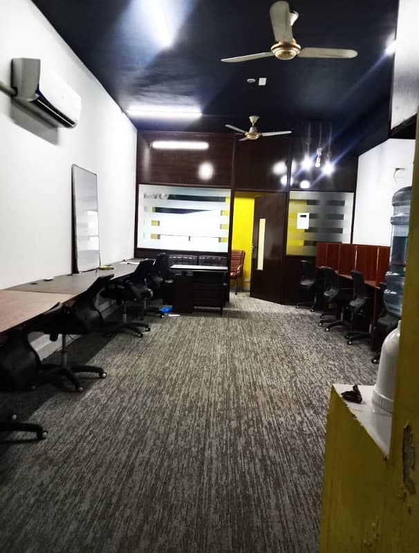 600 Square feet Fully Furnished Office Original Pics Main Boulevard Gulberg Lahore 0