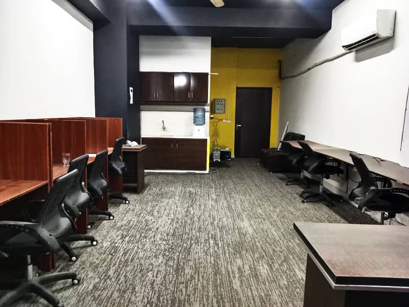 600 Square feet Fully Furnished Office Original Pics Main Boulevard Gulberg Lahore 3