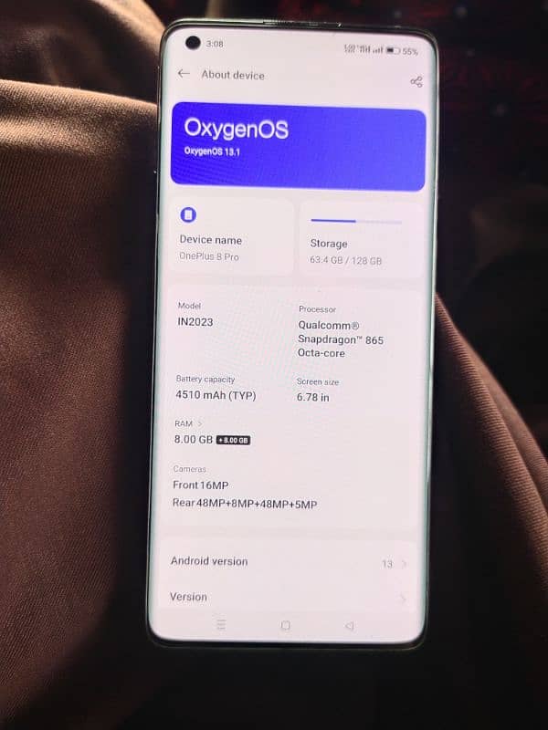 one plus 8 pro 128 8+8  16 ram exchange only iPhone 12 13 4