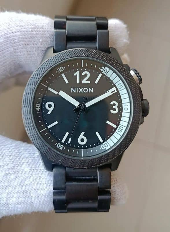 NIXON CARDIFF Silver Quartz Watch.  Model-A925-130 11