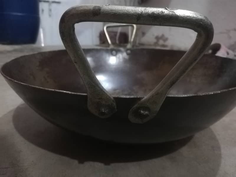 3 kg Iron Karhaai for Gosht samosa pakora kachori etc 1