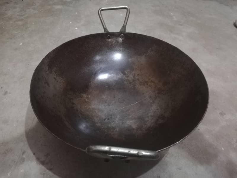 3 kg Iron Karhaai for Gosht samosa pakora kachori etc 3