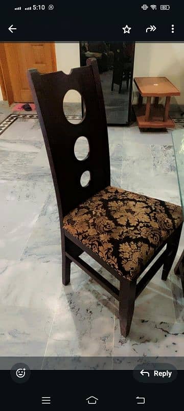 Dining Table set of 6 Chairs 2