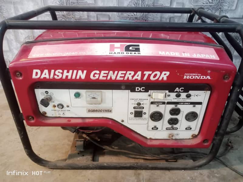 Daishan Gernator Honda Japani Geniune 6.5KV AC DC 0