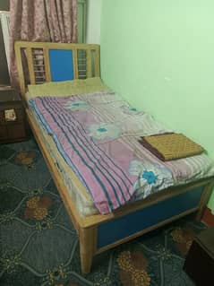 single bed with mattress