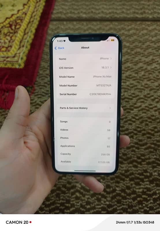 I phone xs max 256Gb PTA approved 0