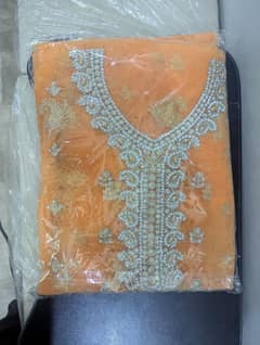 3 Pcs Bridal Suit (Unstitched) | Best For Parties and Weddings