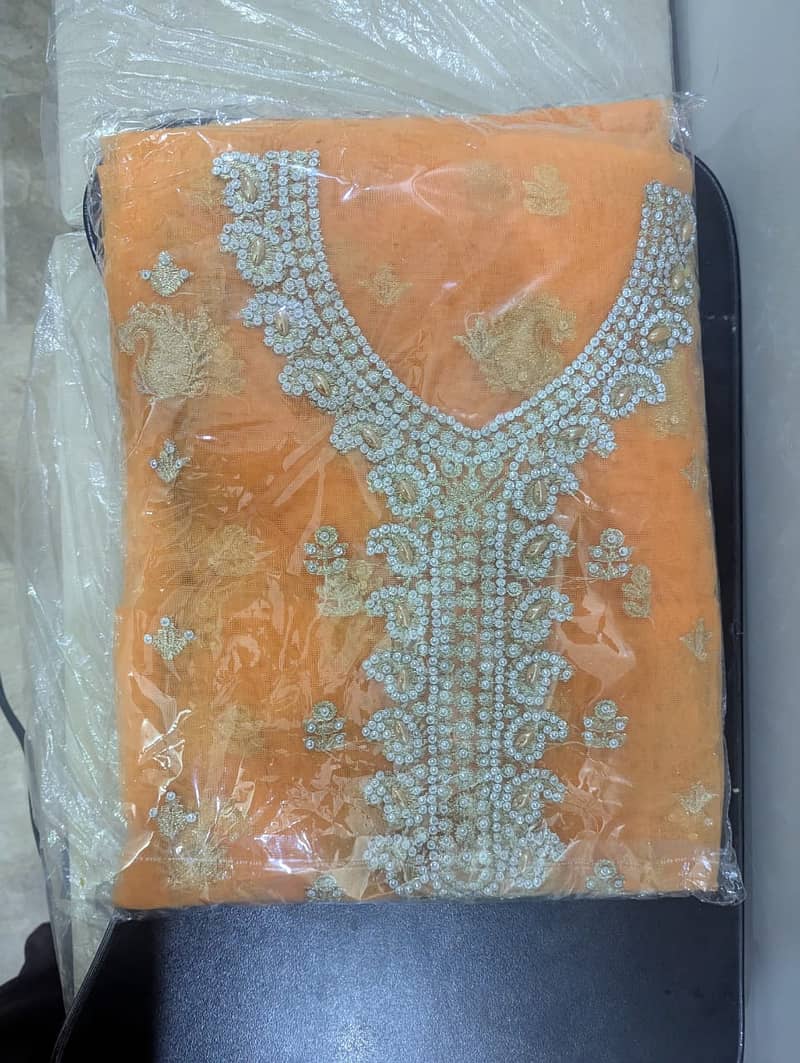 3 Pcs Bridal Suit (Unstitched) | Best For Parties and Weddings 0