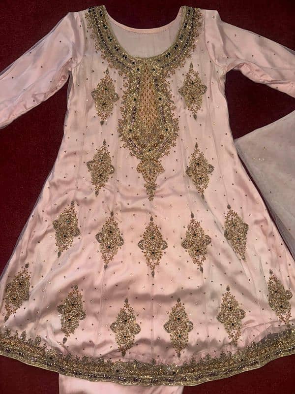 net heavily fancy frock with silk lining 1