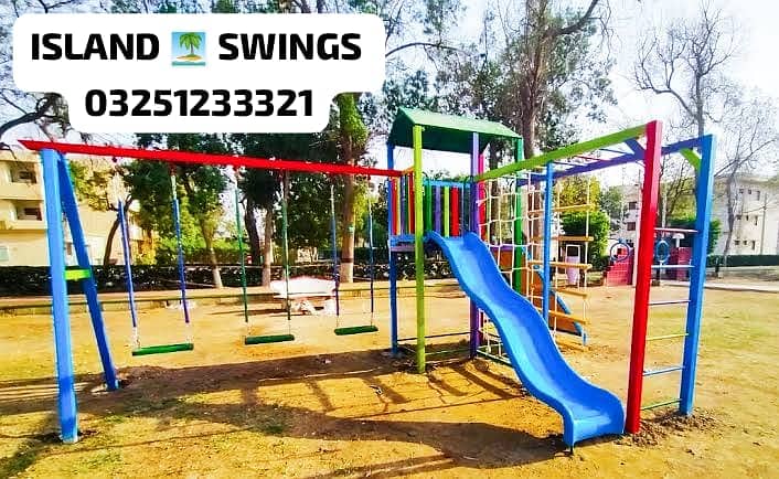 Slide/Swings/jhula/Spring rider/jungle gym/gazebo/bar/wall climbing 11