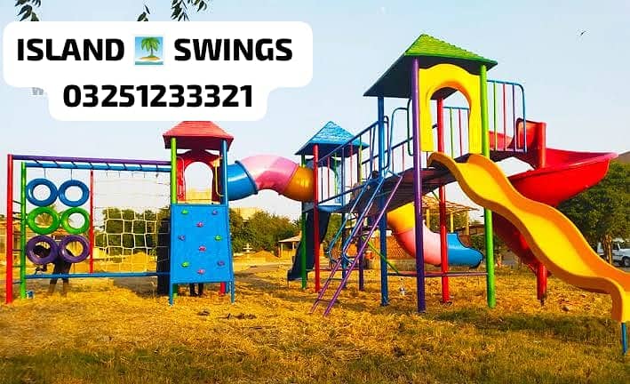 Slide/Swings/jhula/Spring rider/jungle gym/gazebo/bar/wall climbing 12