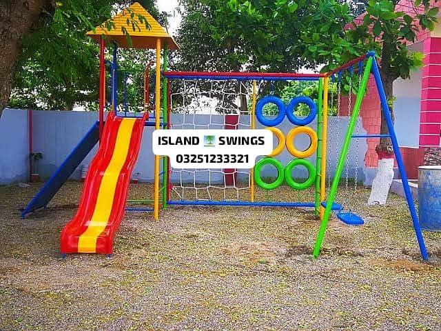 Slide/Swings/jhula/Spring rider/jungle gym/gazebo/bar/wall climbing 14