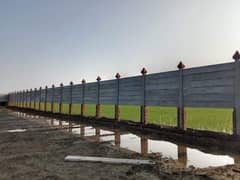 precast boundary wall/ boundary wall/Girders, slabs, control shed roof