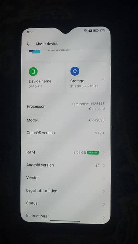 Oppo f17 pro 8/128+3gb 2