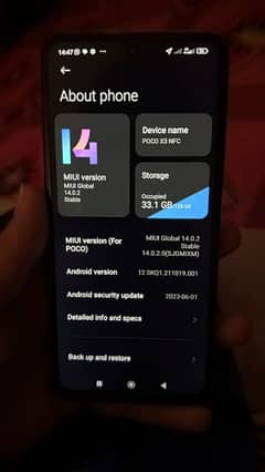 poco x3 nfc 6+2/128 Gb bl